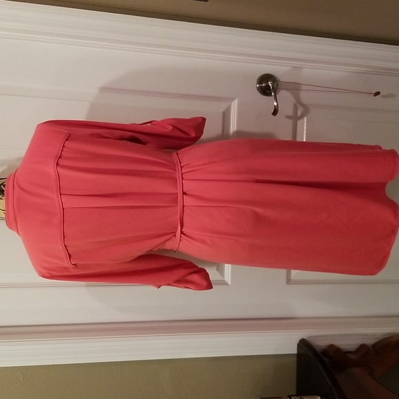 Liz Claiborne peach cute shirt dress size 10 - Picture 2 of 7